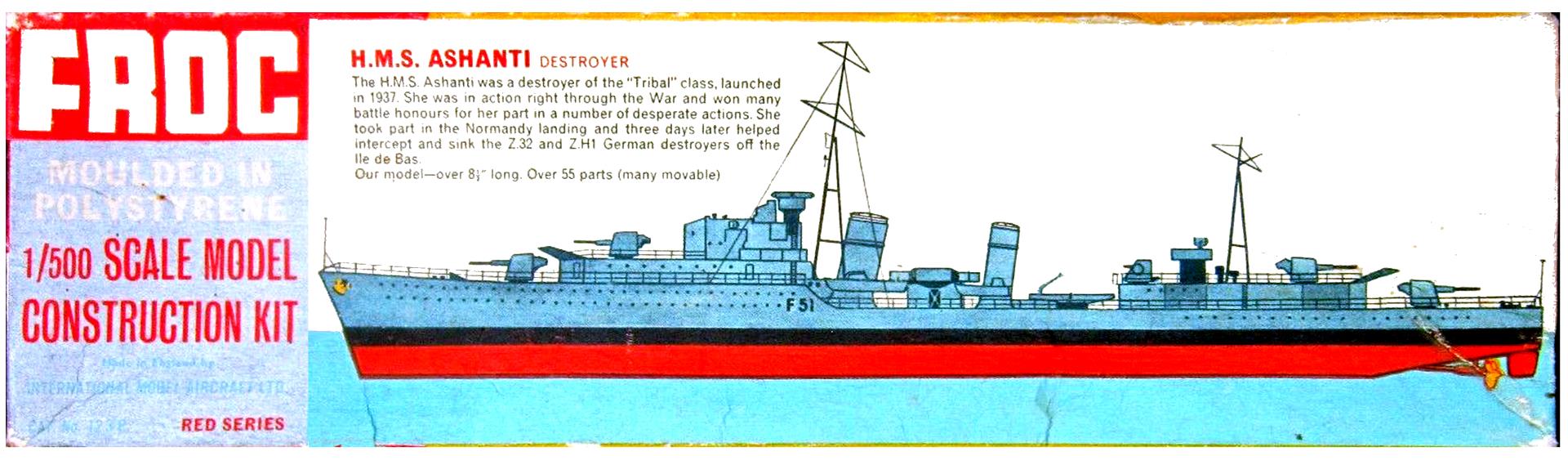 FROG 123P HMS Ashanti destroyer коробка